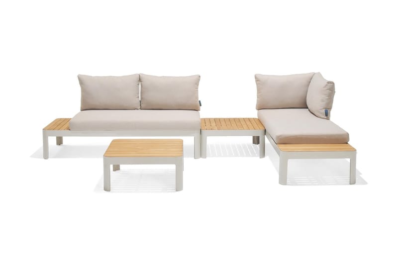 Portals 2-seter Sofa - Hvit/Tre - Hagemøbler - Loungemøbler - Lounge sofa