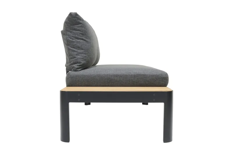 Portals 2-seter Sofa - Svart/Tre - Hagemøbler - Loungemøbler - Lounge sofa