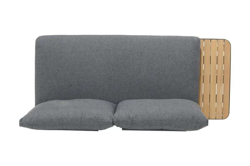 Portals 2-seter Sofa - Svart/Tre - Lounge sofa - Balkongsofaer - Utesofa