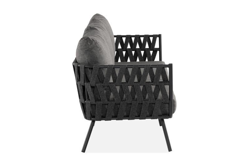 Sandina 3-seters Sofa - Tau/Svart/Grå - Hagemøbler - Loungemøbler - Lounge sofa