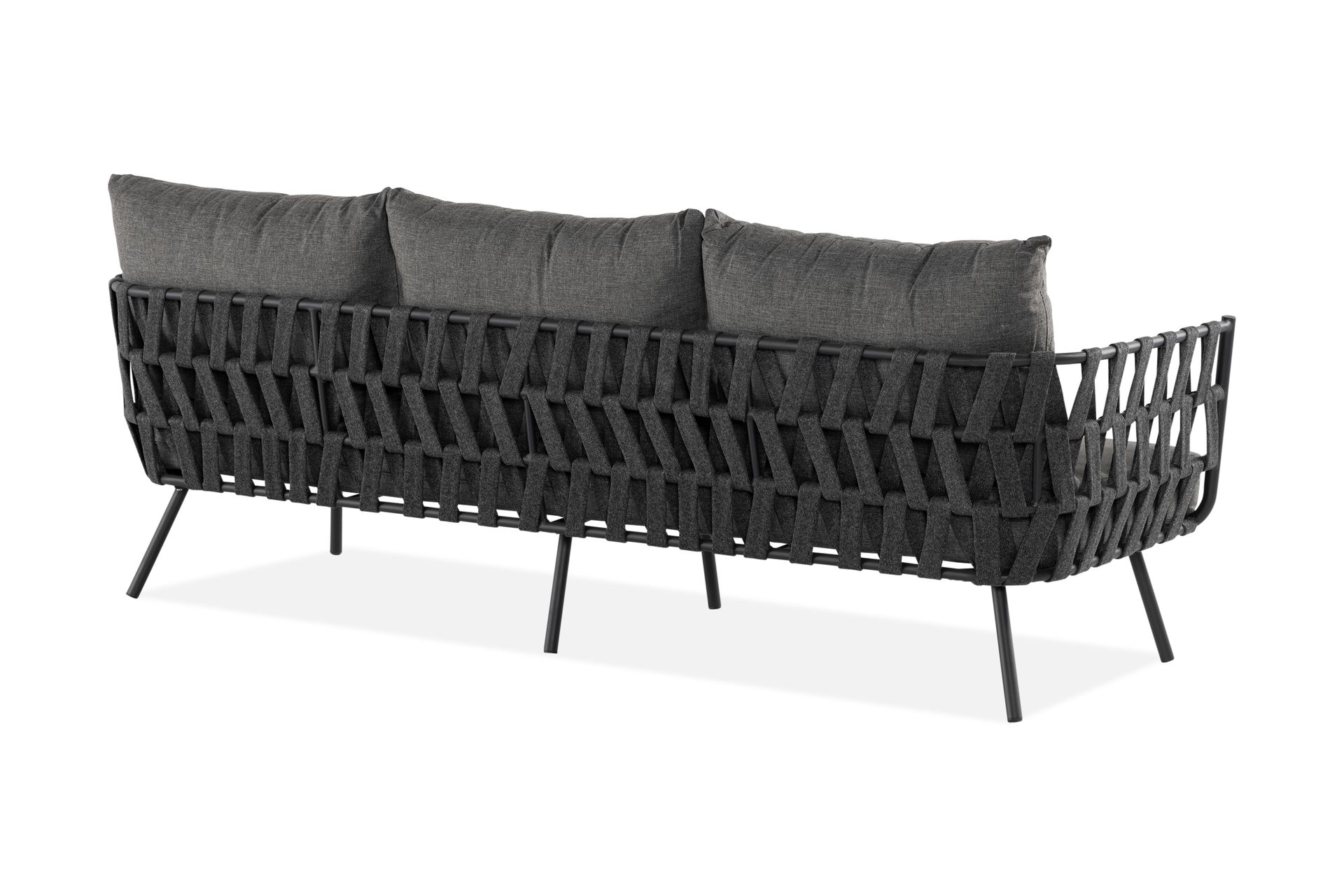 Sandina 3-seters Sofa - Tau/Svart/Grå - Hagemøbler - Loungemøbler - Lounge sofa