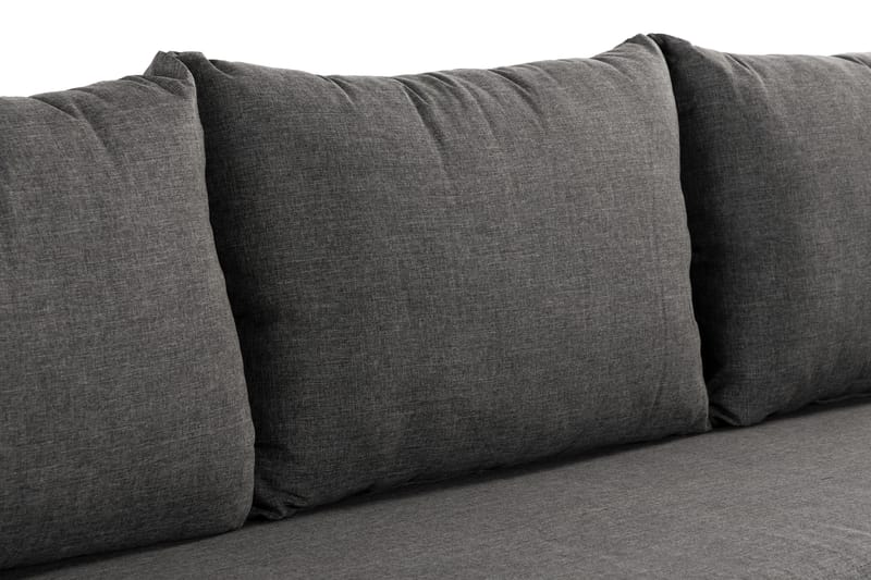 Sandina 3-seters Sofa - Tau/Svart/Grå - Hagemøbler - Loungemøbler - Lounge sofa