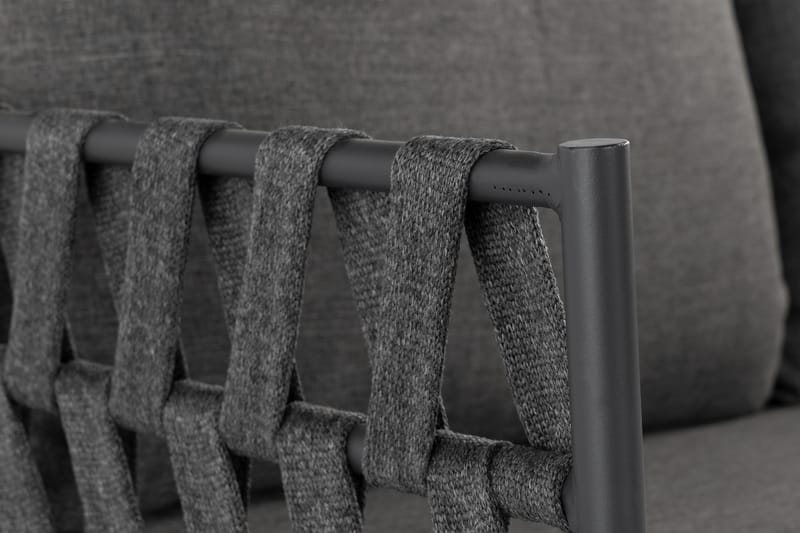 Sandina 3-seters Sofa - Tau/Svart/Grå - Hagemøbler - Loungemøbler - Lounge sofa