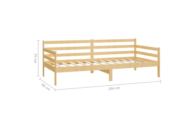 Sengeramme heltre furu 90x200 cm - Brun - Hagemøbler - Loungemøbler - Lounge sofa
