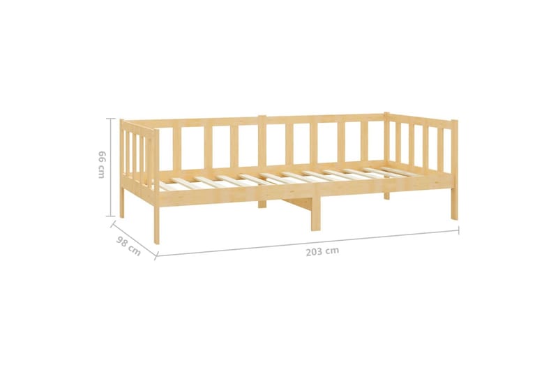 Sengeramme heltre furu 90x200 cm - Brun - Hagemøbler - Loungemøbler - Lounge sofa