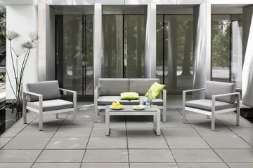 Tirrena Sofa 142 cm - Grå - Hagemøbler - Loungemøbler - Lounge sofa