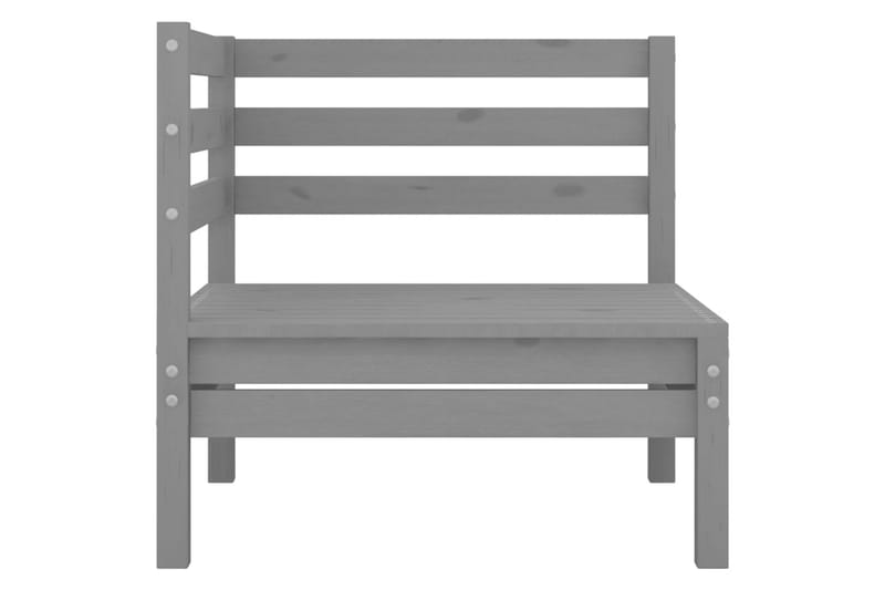 Utendørs hjørnesofaer 2 stk heltre furu grå - Grå - Hagemøbler - Loungemøbler - Lounge sofa