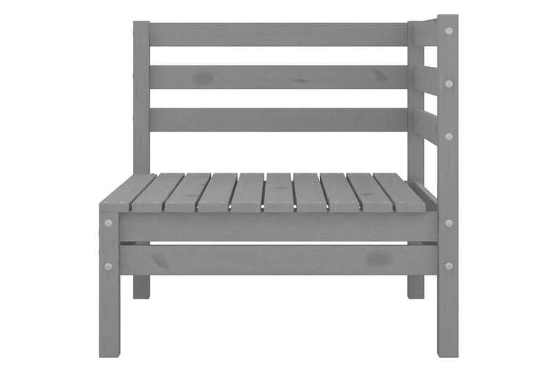 Utendørs hjørnesofaer 2 stk heltre furu grå - Grå - Hagemøbler - Loungemøbler - Lounge sofa