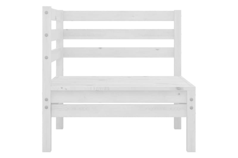 Utendørs hjørnesofaer 2 stk heltre furu hvit - Hvit - Hagemøbler - Loungemøbler - Lounge sofa