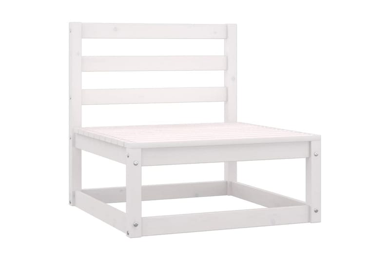 Utendørs midtsofaer 2 stk hvit heltre furu - Hvit - Hagemøbler - Loungemøbler - Lounge sofa
