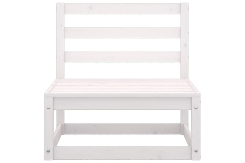 Utendørs midtsofaer 2 stk hvit heltre furu - Hvit - Hagemøbler - Loungemøbler - Lounge sofa
