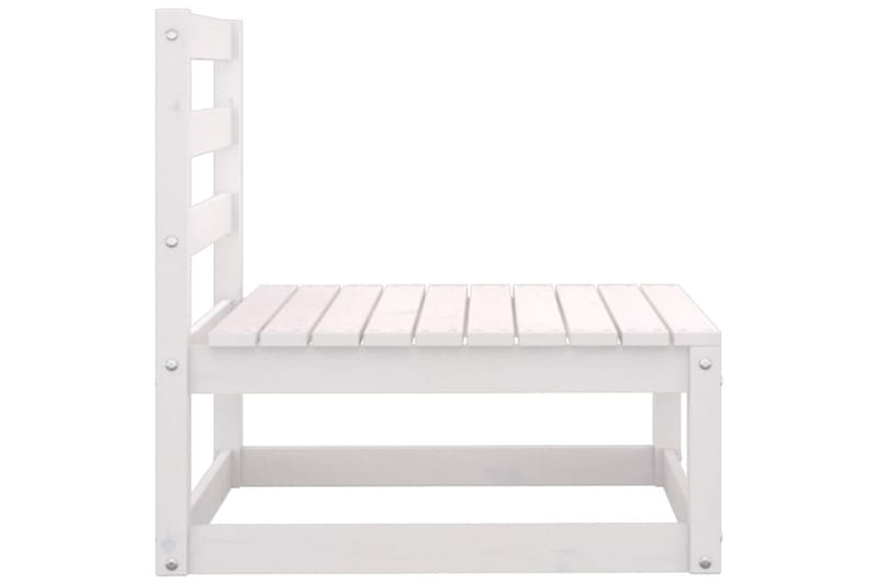 Utendørs midtsofaer 2 stk hvit heltre furu - Hvit - Hagemøbler - Loungemøbler - Lounge sofa