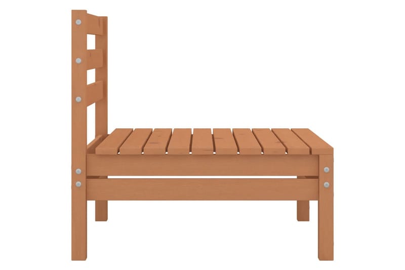 Utendørs midtsofaer 4 stk heltre furu honningbrun - Brun - Hagemøbler - Loungemøbler - Lounge sofa