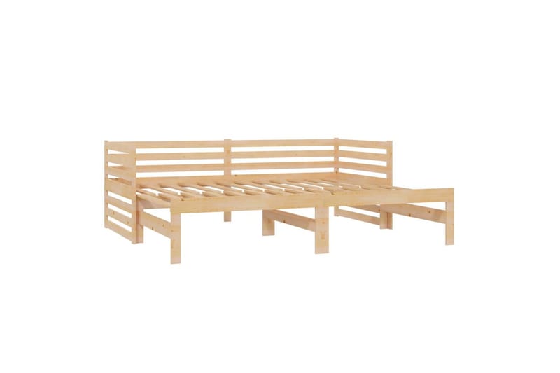 Uttrekkbar sengeramme heltre furu 2x(90x200) cm - Brun - Hagemøbler - Loungemøbler - Lounge sofa