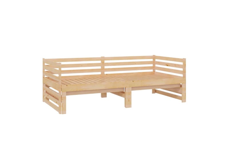 Uttrekkbar sengeramme heltre furu 2x(90x200) cm - Brun - Hagemøbler - Loungemøbler - Lounge sofa