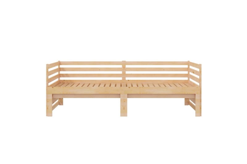 Uttrekkbar sengeramme heltre furu 2x(90x200) cm - Brun - Hagemøbler - Loungemøbler - Lounge sofa
