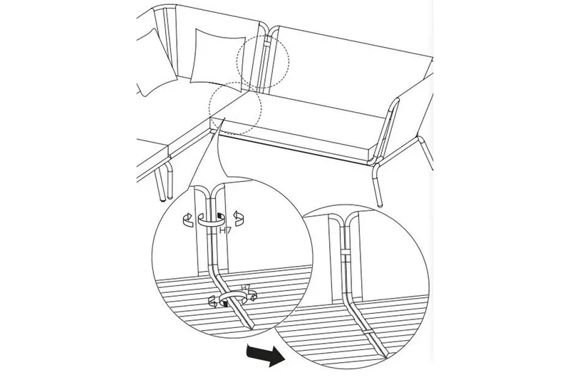 Usteryd Lenestol - Grå - Hagemøbler - Loungemøbler - Loungestol ute
