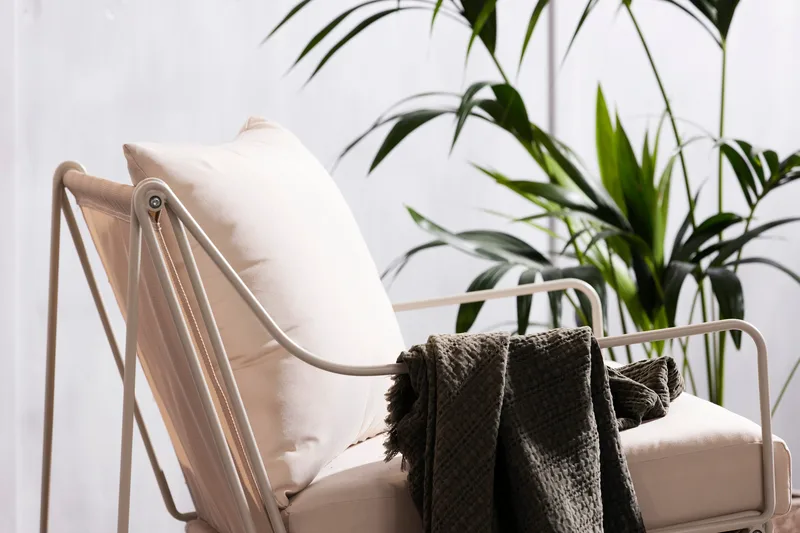 Usteryd Lenestol Utendørs Beige - Grå - Hagemøbler - Loungemøbler - Loungestol ute