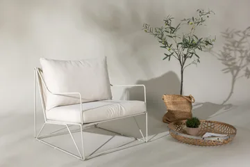 Usteryd Lenestol Utendørs Beige - Grå - Hagemøbler - Loungemøbler - Loungestol ute