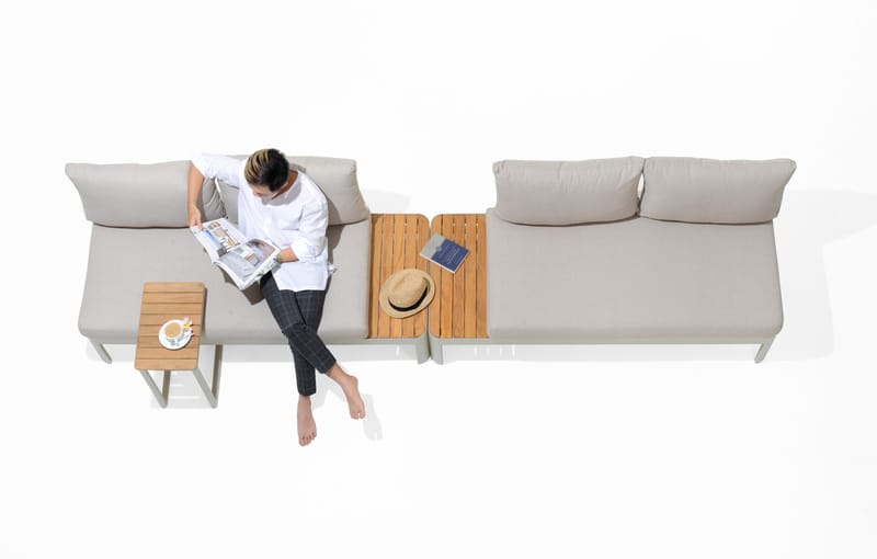 Portals Modulsett Utendørs 2× 2-seter sofaer - Korallsand - Hagemøbler - Loungemøbler - Sofagruppe utendørs