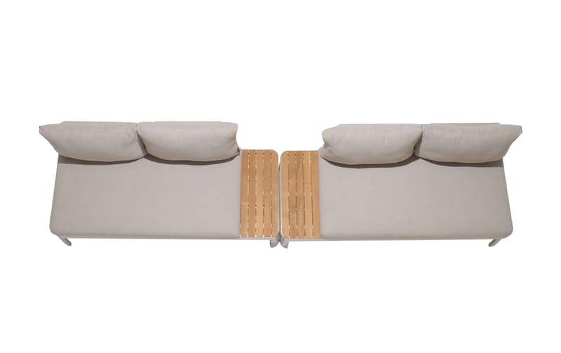 Portals Modulsett Utendørs 2× 2-seter sofaer - Korallsand - Hagemøbler - Loungemøbler - Sofagruppe utendørs