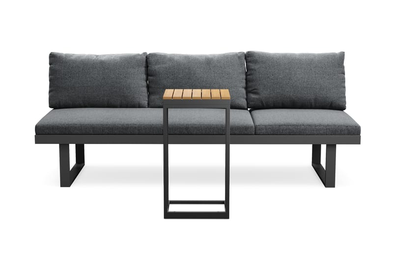 Samira Utesofa med sofabord – Solseng i aluminium - Grå - Hagemøbler - Loungemøbler - Lounge sofa