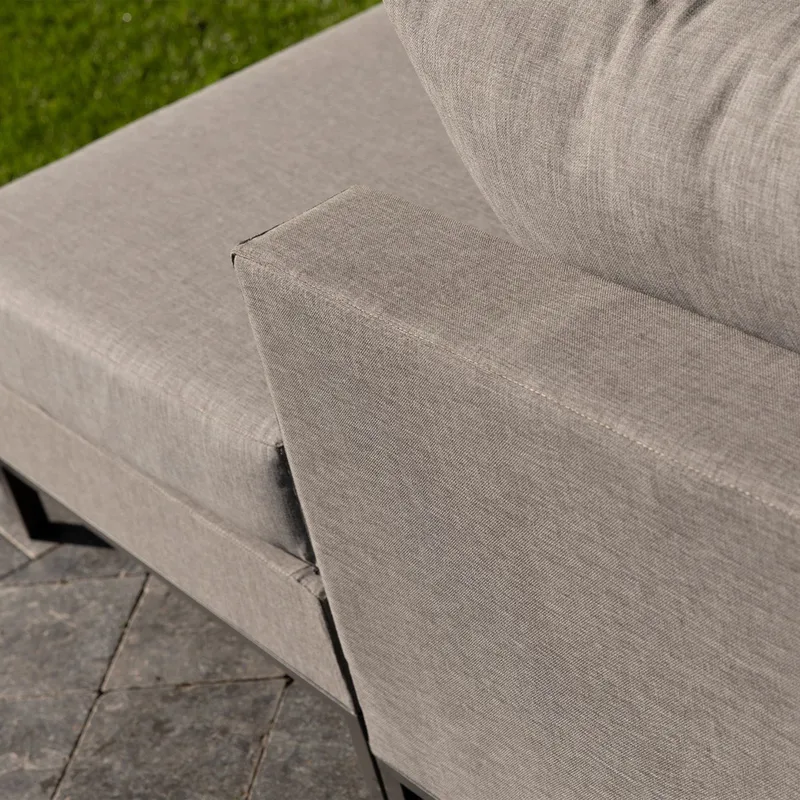 Sjeselongsofa 4-seter Sicilië utendørs - Taupe - Hagemøbler - Loungemøbler - Lounge sofa