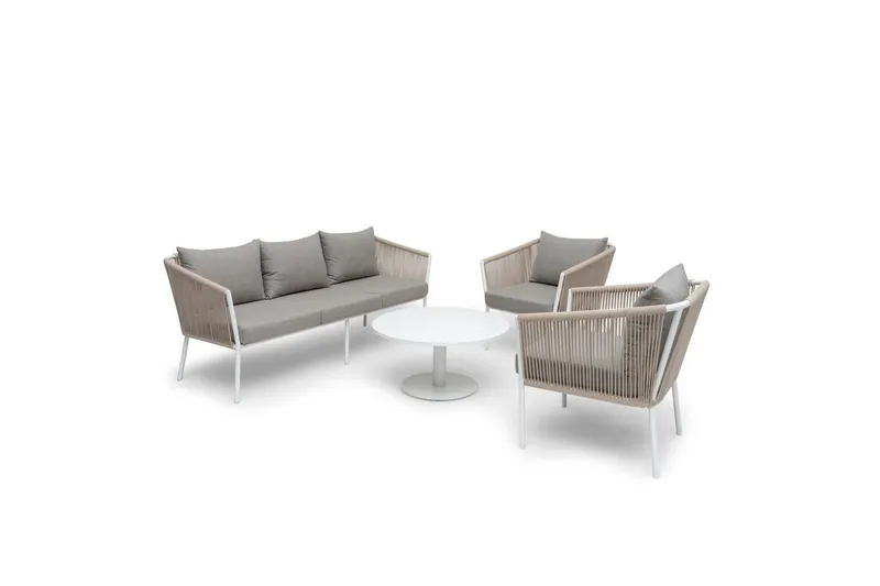 Sofa Hillerstorp Lersund Hvit/Beige - Hvit/Beige - Hagemøbler - Loungemøbler - Lounge sofa