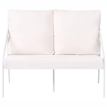 Sofagruppe utendørs med bord 4-seter Ustica - Hvit/Svart - Hagemøbler - Loungemøbler - Sofagruppe utendørs