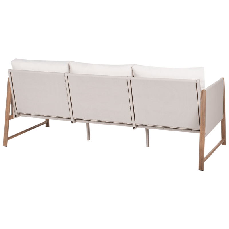 Sofagruppe utendørs med bord og fotskammel 5-seter Nola - Beige/Brun - Hagemøbler - Loungemøbler - Sofagruppe utendørs