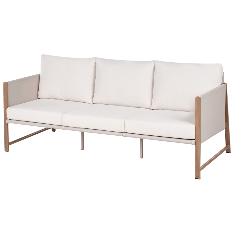 Sofagruppe utendørs med bord og fotskammel 5-seter Nola - Beige/Brun - Hagemøbler - Loungemøbler - Sofagruppe utendørs