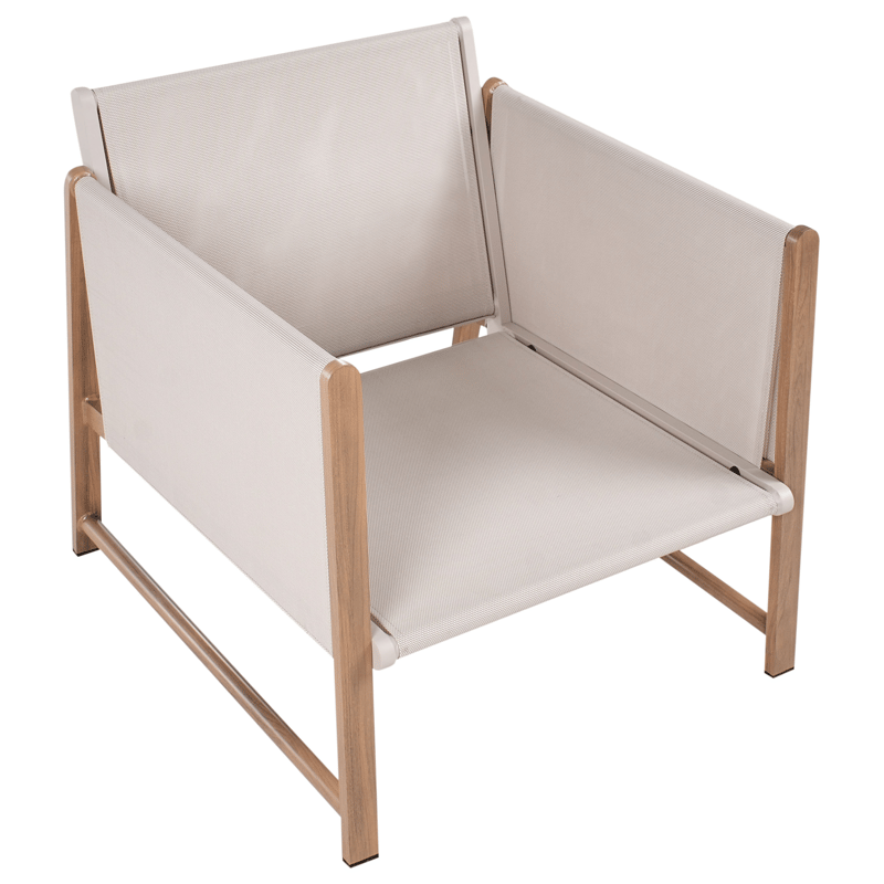 Sofagruppe utendørs med bord og fotskammel 5-seter Nola - Beige/Brun - Hagemøbler - Loungemøbler - Sofagruppe utendørs