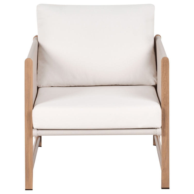 Sofagruppe utendørs med bord og fotskammel 5-seter Nola - Beige/Brun - Hagemøbler - Loungemøbler - Sofagruppe utendørs