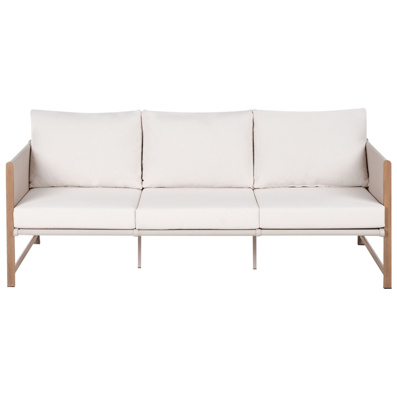 Sofagruppe utendørs med bord og fotskammel 5-seter Nola - Beige/Brun - Hagemøbler - Loungemøbler - Sofagruppe utendørs