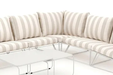 Usteryd utendørs L-sofa 7-seter vendbar - Beige/Stripet - Hagemøbler - Loungemøbler - Sofagruppe utendørs