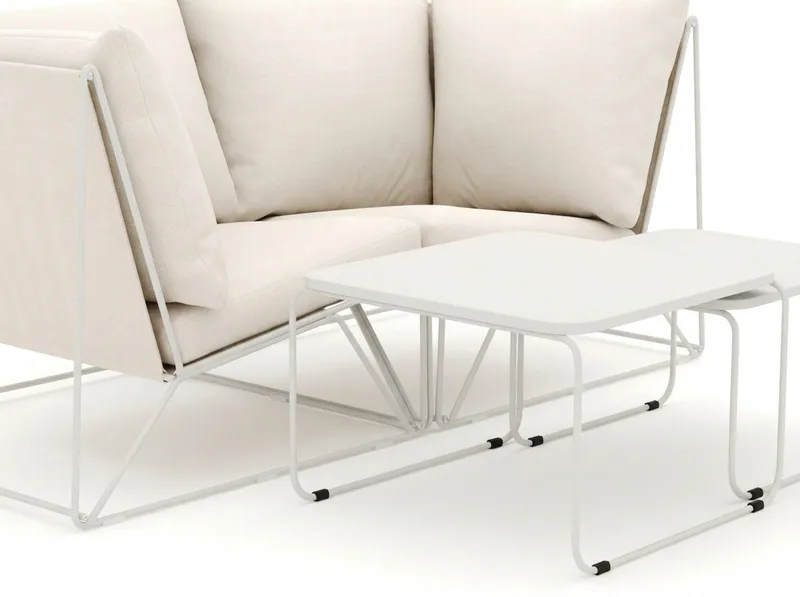 Usteryd utendørs rett 2-seters sofa - Beige/Beige - Hagemøbler - Loungemøbler - Sofagruppe utendørs