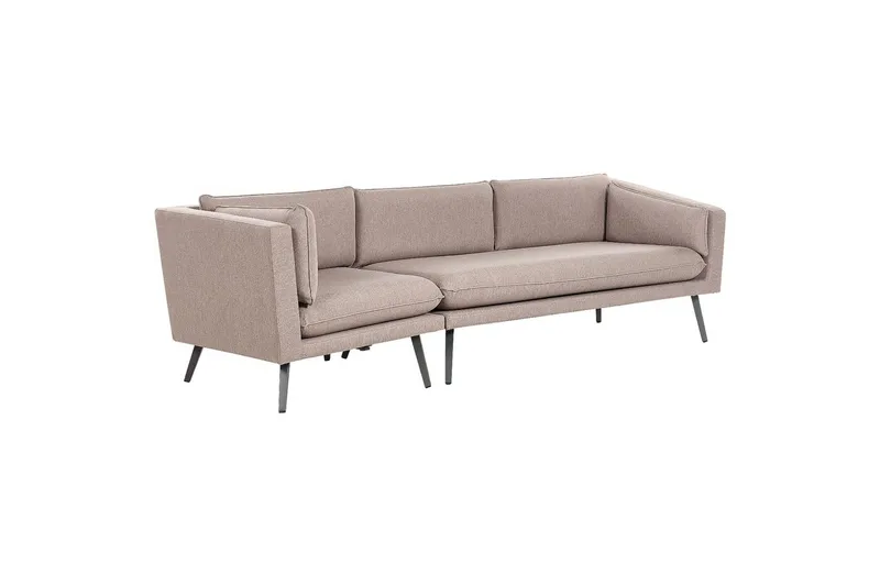 Soffa Beliani Loretello Beige/grå, Högervänd Beige||Grey Left-faced - Hagemøbler - Loungemøbler - Lounge sofa