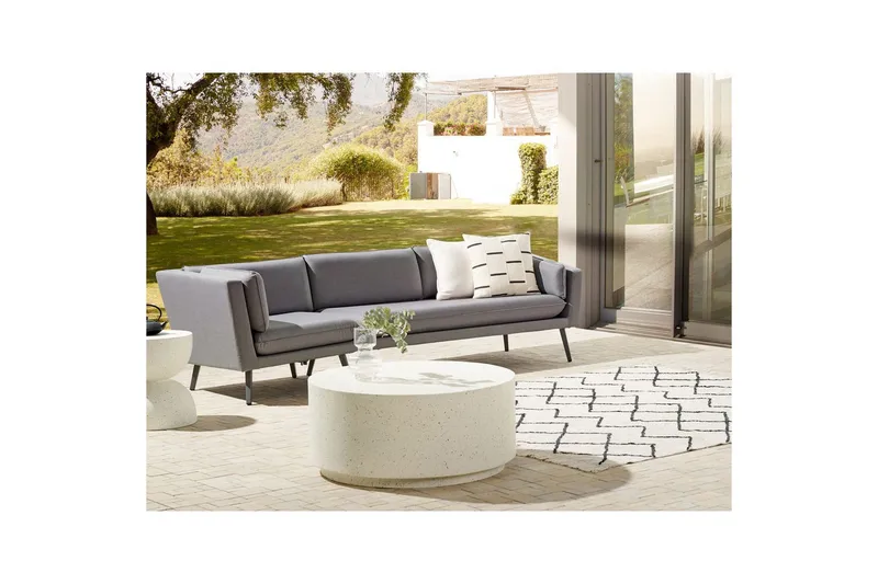 Soffa Beliani Loretello Beige/grå, Högervänd Grey Left-faced - Hagemøbler - Loungemøbler - Lounge sofa