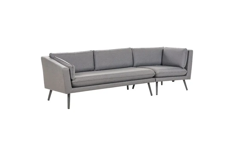 Soffa Beliani Loretello Beige/grå, Högervänd Grey Right-faced - Hagemøbler - Loungemøbler - Lounge sofa