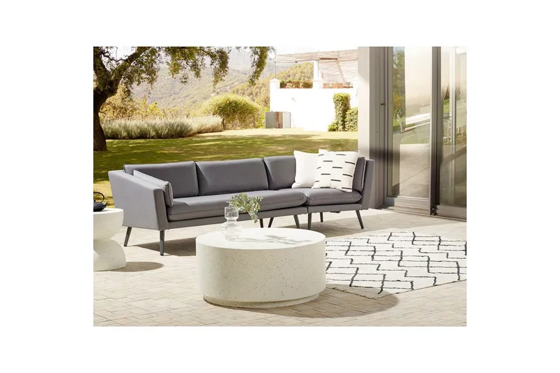 Soffa Beliani Loretello Beige/grå, Högervänd Grey Right-faced - Hagemøbler - Loungemøbler - Lounge sofa