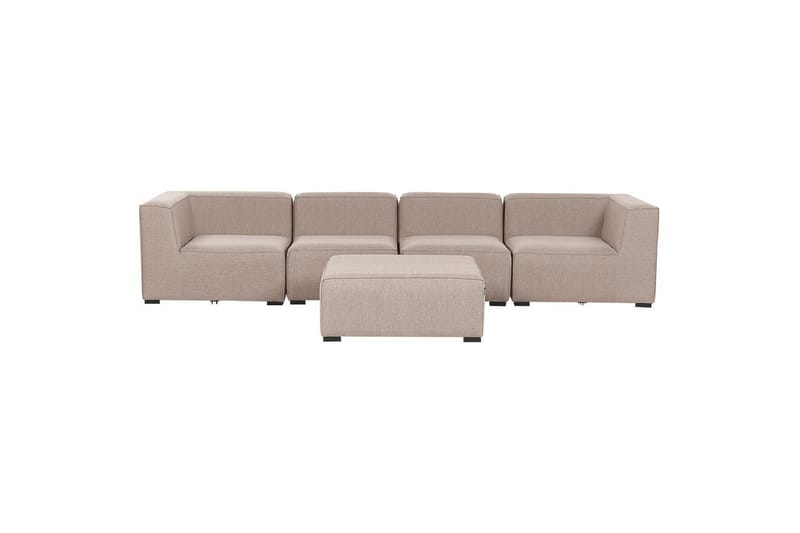 Soffa med fotpall Beliani Arezzo Beige/svart Beige, Black, undefined
