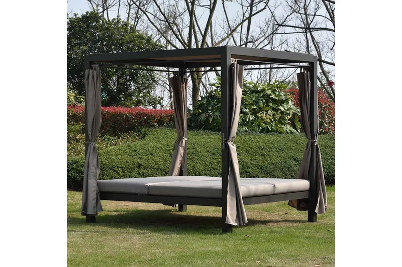 Marokko solseng - Mørkebrun/Beige - Hagemøbler - Loungemøbler - Solseng
