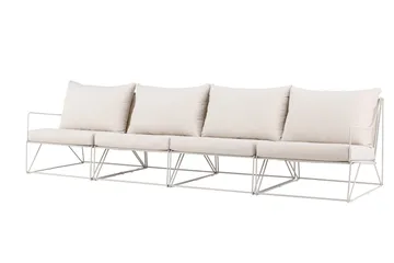 Usteryd 4-seters loungesofa - Beige - Hagemøbler - Loungemøbler - Lounge sofa