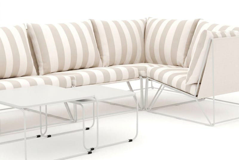 Usteryd utendørs hjørnesofa 6-seters vendbar - Beige/Stripete - Hagemøbler - Loungemøbler - Lounge sofa