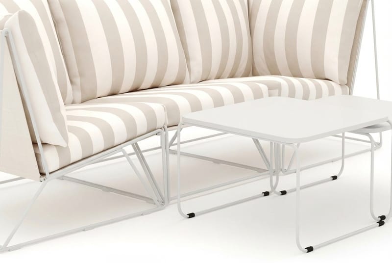 Usteryd utendørs rett 3-seters sofa - Beige/Stripet - Hage - Utemiljø - Veranda & terrasse - Verandamøbler