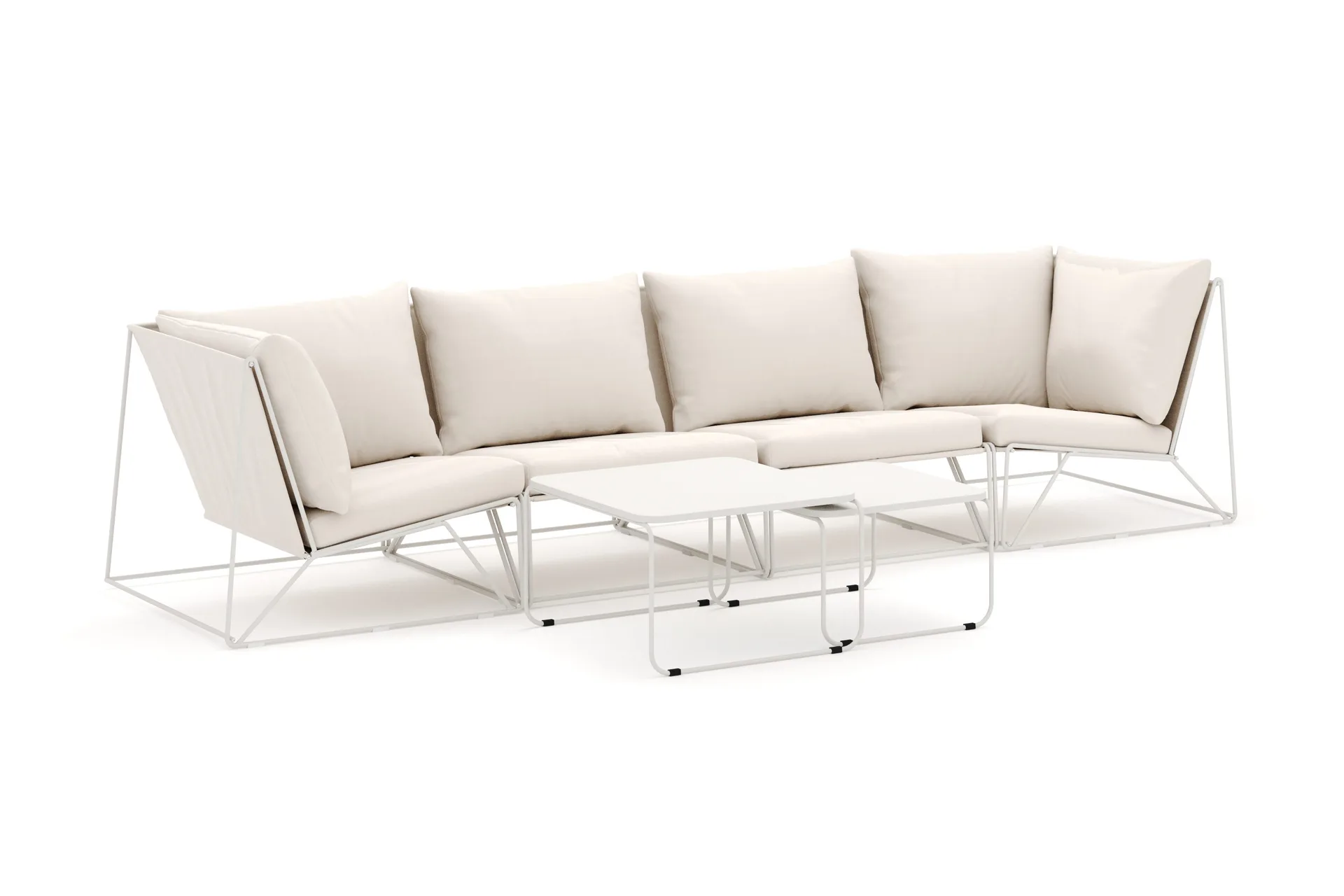 Usteryd utendørs rett 4-seters sofa - Beige/Beige