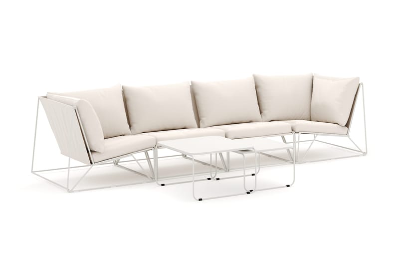 Usteryd utendørs rett 4-seters sofa, Beige/Beige