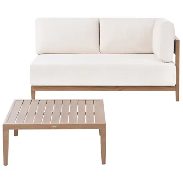 Utegruppe 2-seters Sampieri - lys beige - Hagemøbler - Loungemøbler - Sofagruppe utendørs