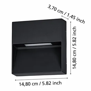 Vegglampe Utendørsbelysning Maruggio - 15 cm - Hage - Utemiljø - Entré - Entrébelysning