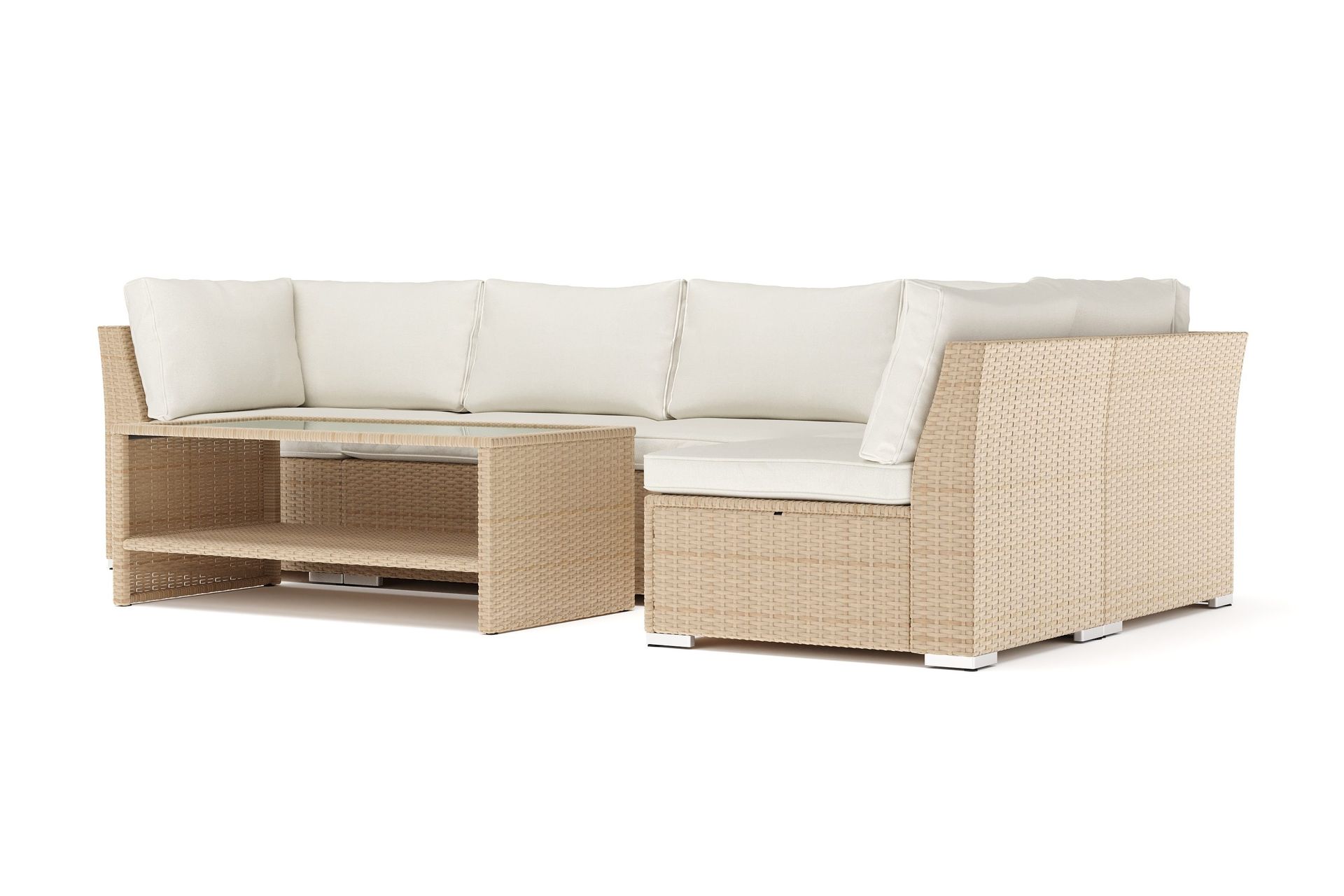 Wisconsin utendørs divansofa 5-seter vendbar - Beige